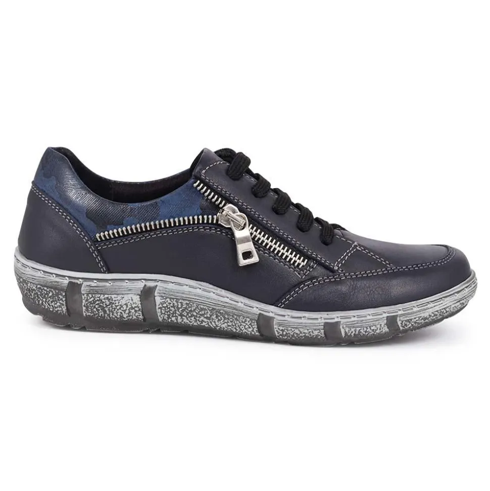 Lace-Up Trainers - Navy