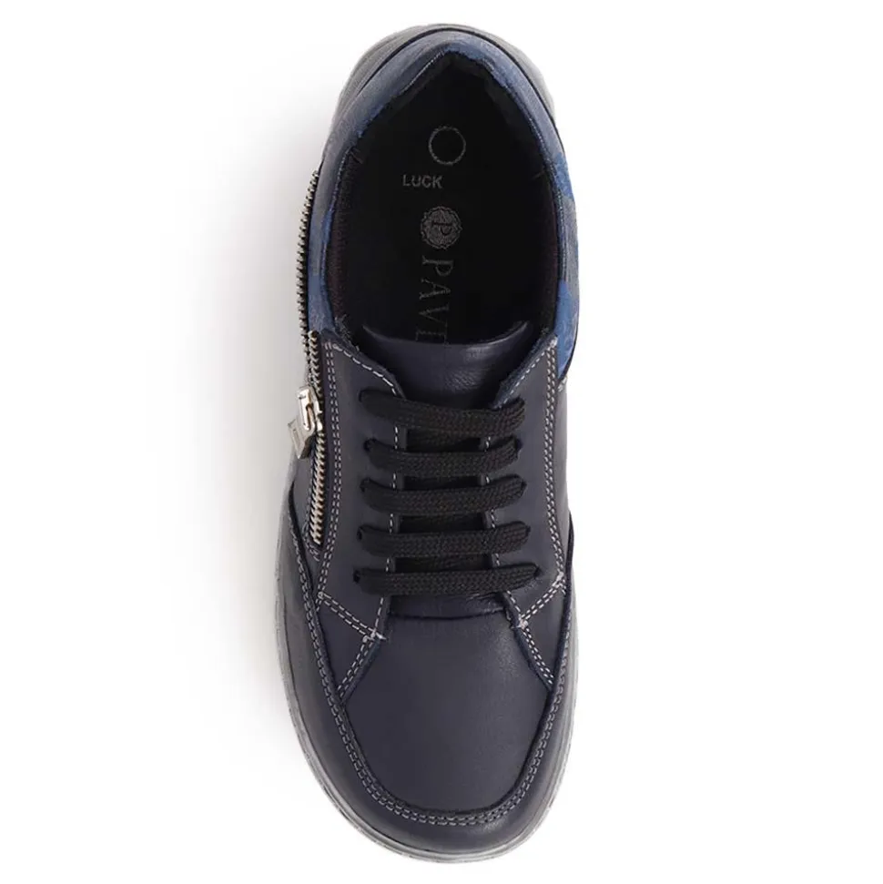Lace-Up Trainers - Navy