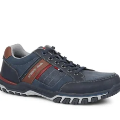 Lace-Up Trainers - Navy Multi