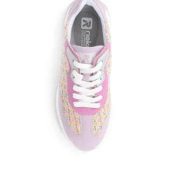 Lace Up Trainers - Pink Multi