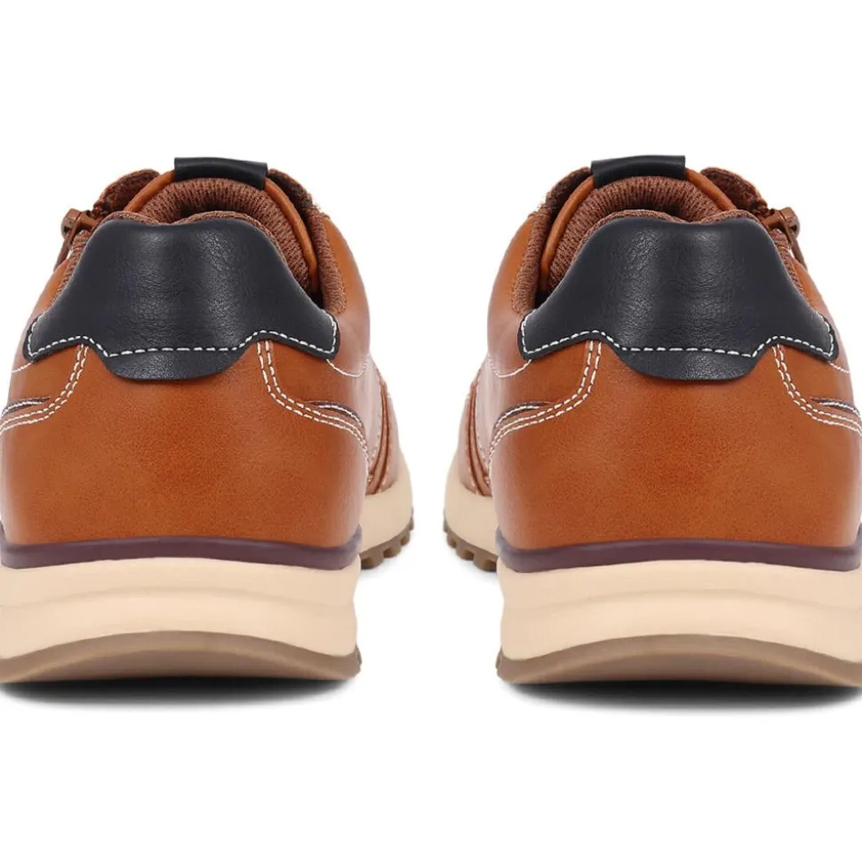 Lace Up Trainers - Tan