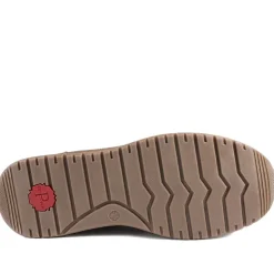 Lace Up Trainer with Grip Sole - Brown