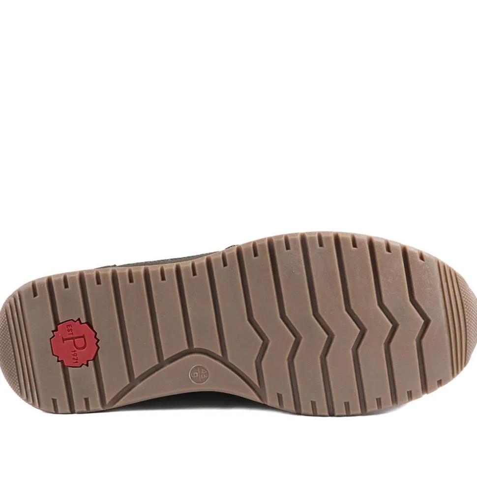 Lace Up Trainer with Grip Sole - Khaki