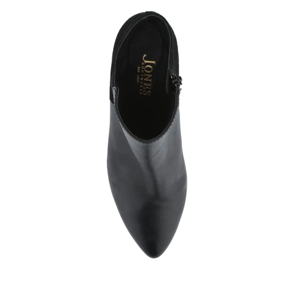 Laci Smart Leather Stiletto-Heel Boots - Black