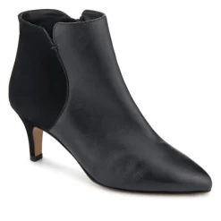 Laci Smart Leather Stiletto-Heel Boots - Black