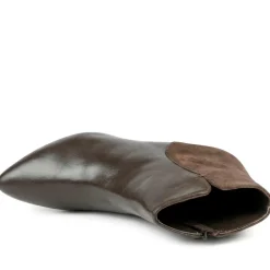 Laci Smart Leather Stiletto-Heel Boots - Brown
