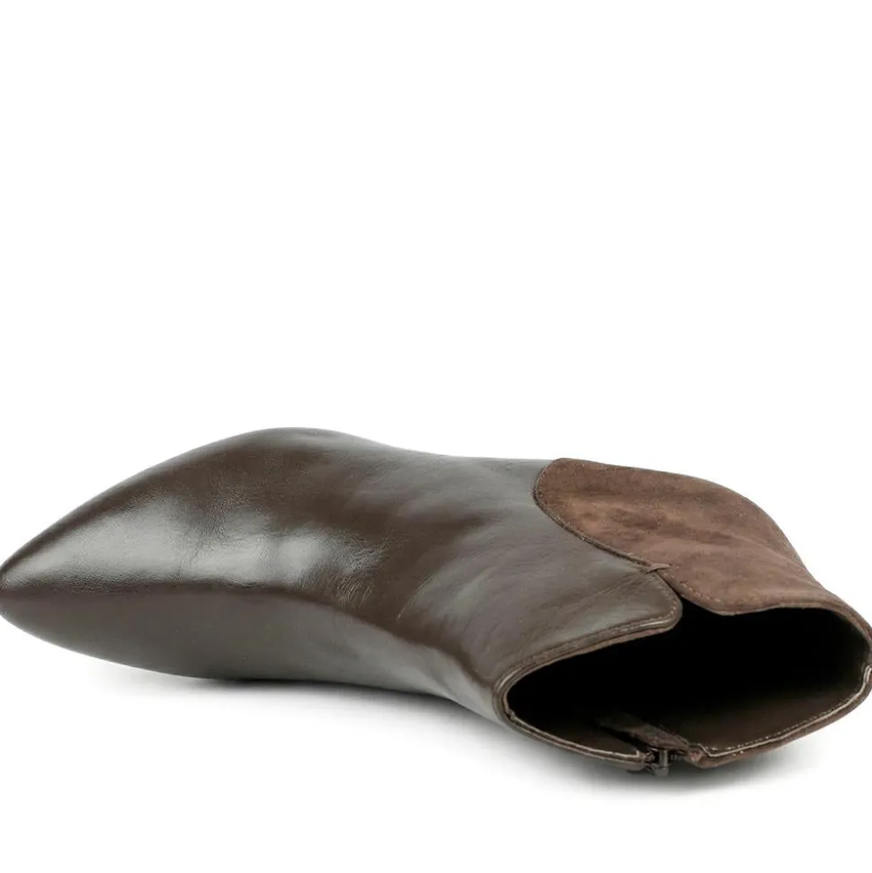 Laci Smart Leather Stiletto-Heel Boots - Brown