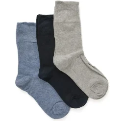 Ladies Diabetic Socks 3 Pack - Blue-Grey