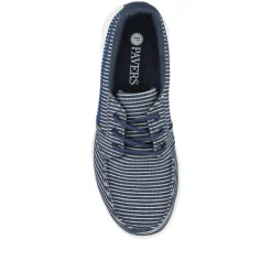 Ladies' Lace-Up Moccasins - Navy Multi