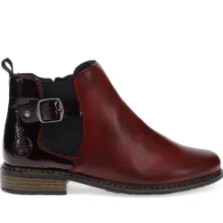 Ladies Pull-On Chelsea Boots - Burgundy