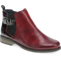 Ladies Pull-On Chelsea Boots - Burgundy