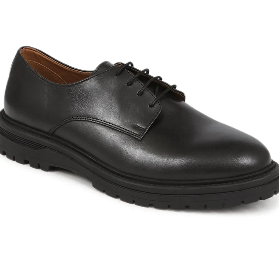 Laker Leather Lace-Up Shoes - Black