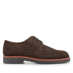 Lance Suede Leather Casual Lace Up Shoes - Dark Brown Suede