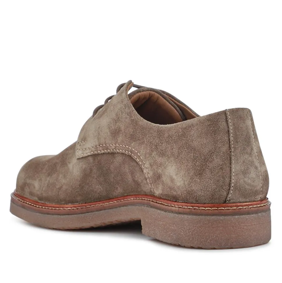 Lance Suede Leather Casual Lace Up Shoes - Taupe Suede