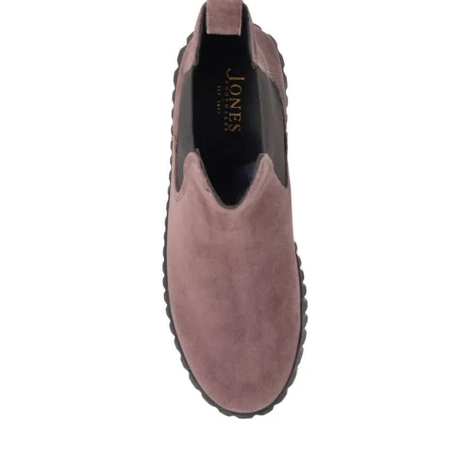 Laure Leather Chelsea Boots - Grey Suede