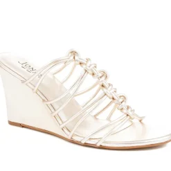 Laurella Leather Gladiator Wedges - Gold