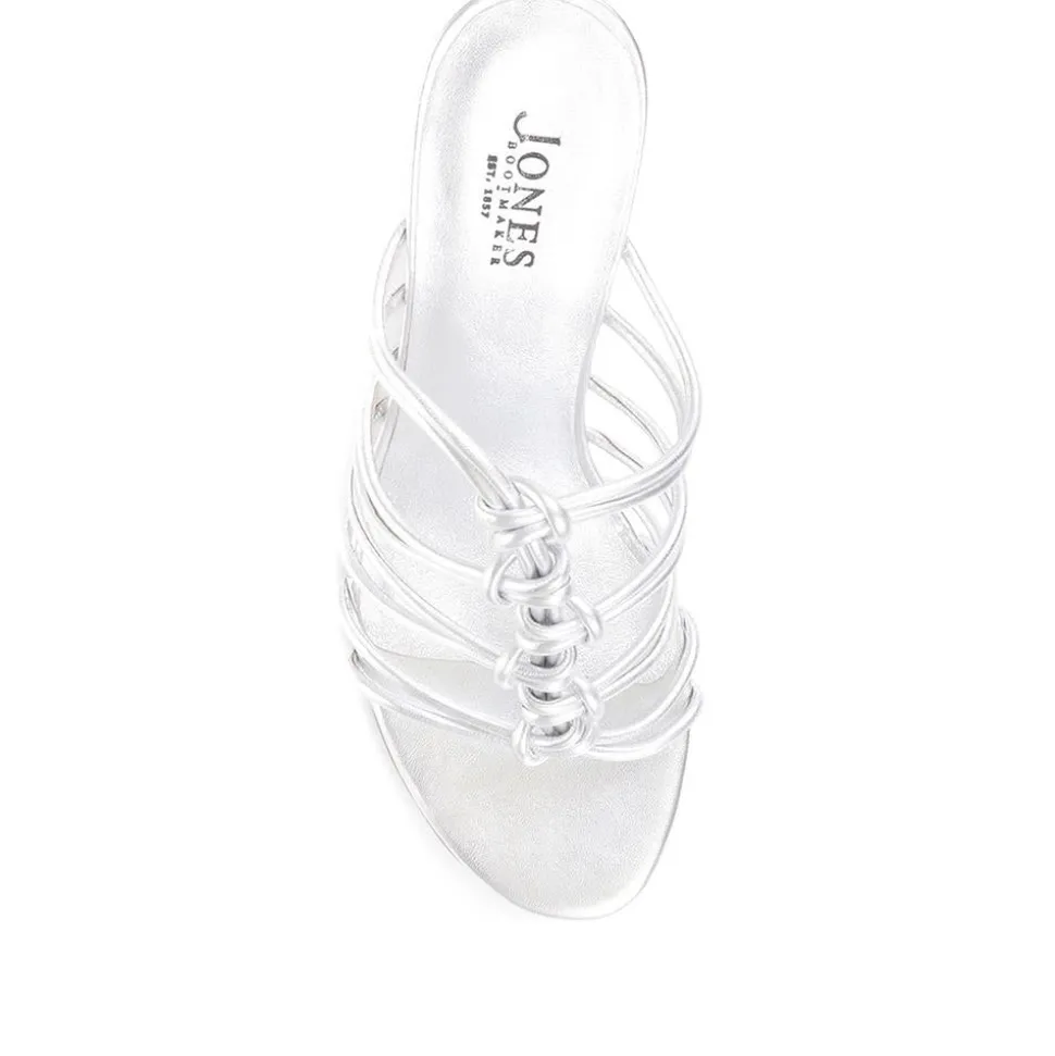 Laurella Leather Gladiator Wedges - Silver