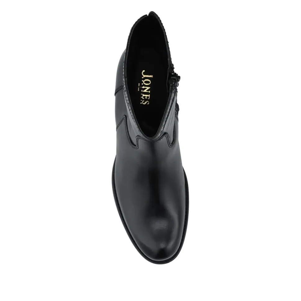 Laurelle Leather Zip Fasten Ankle Boots - Black