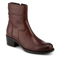 Laurelle Leather Zip Fasten Ankle Boots - Brown
