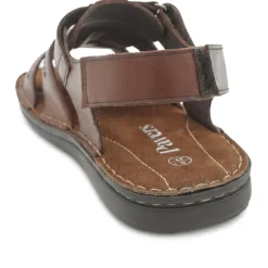 Leather Adjustable Fasten Fisherman Sandals - Brown