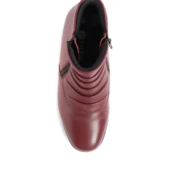 Leather Ankle Boot - Burgundy