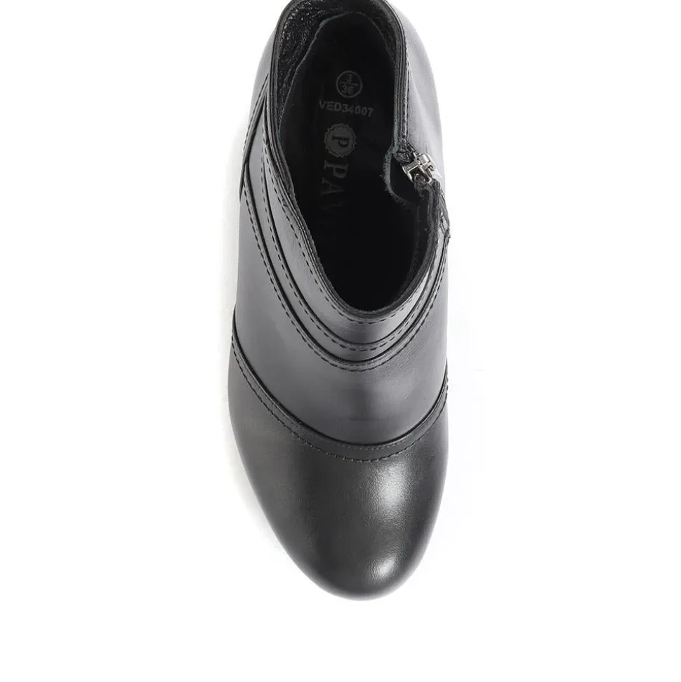 Leather Ankle Boots - Black