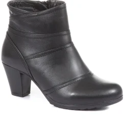 Leather Ankle Boots - Black