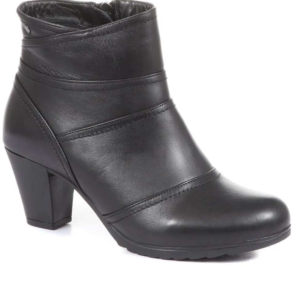 Leather Ankle Boots - Black