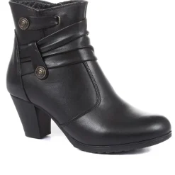 Leather Ankle Boots - Black