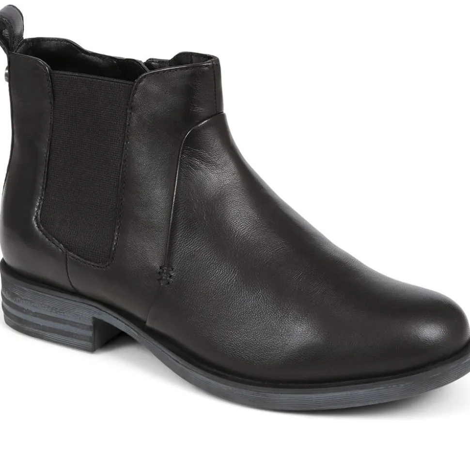 Leather Ankle Boots - Black