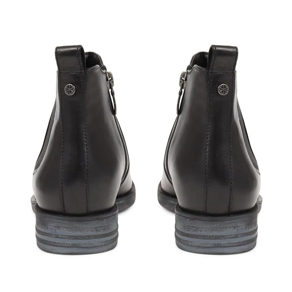 Leather Ankle Boots - Black
