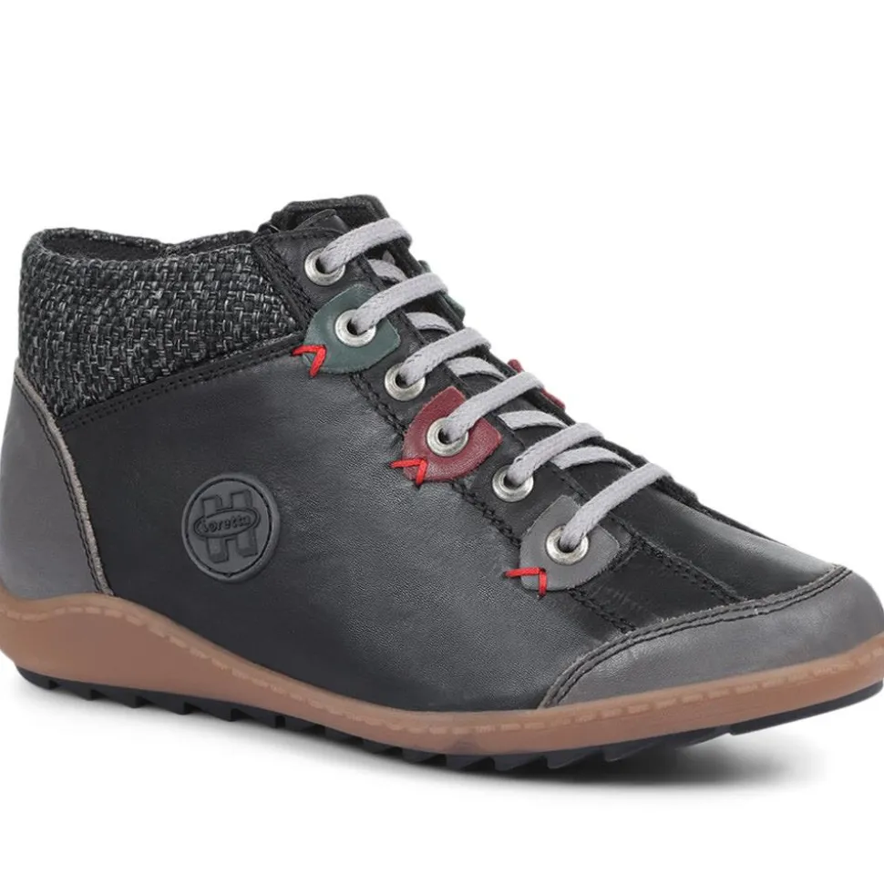 Leather Ankle Boots - Black