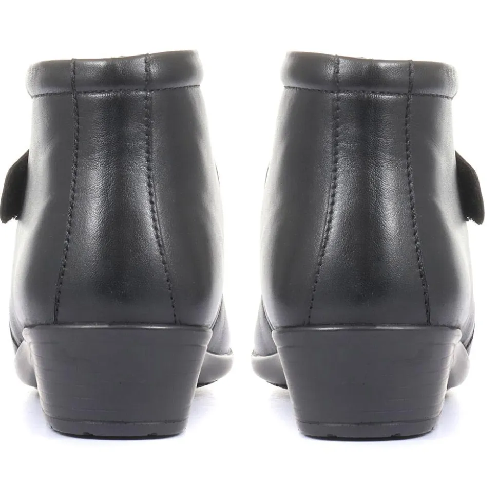 Leather Ankle Boots - Black