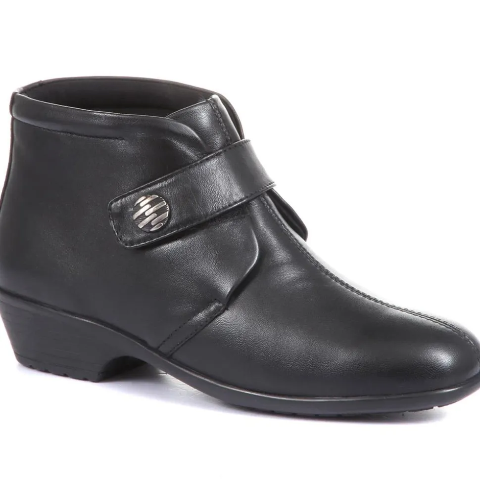 Leather Ankle Boots - Black