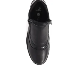 Leather Ankle Boots - Black-Black Patent