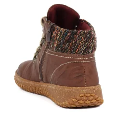 Leather Ankle Boots - Brown