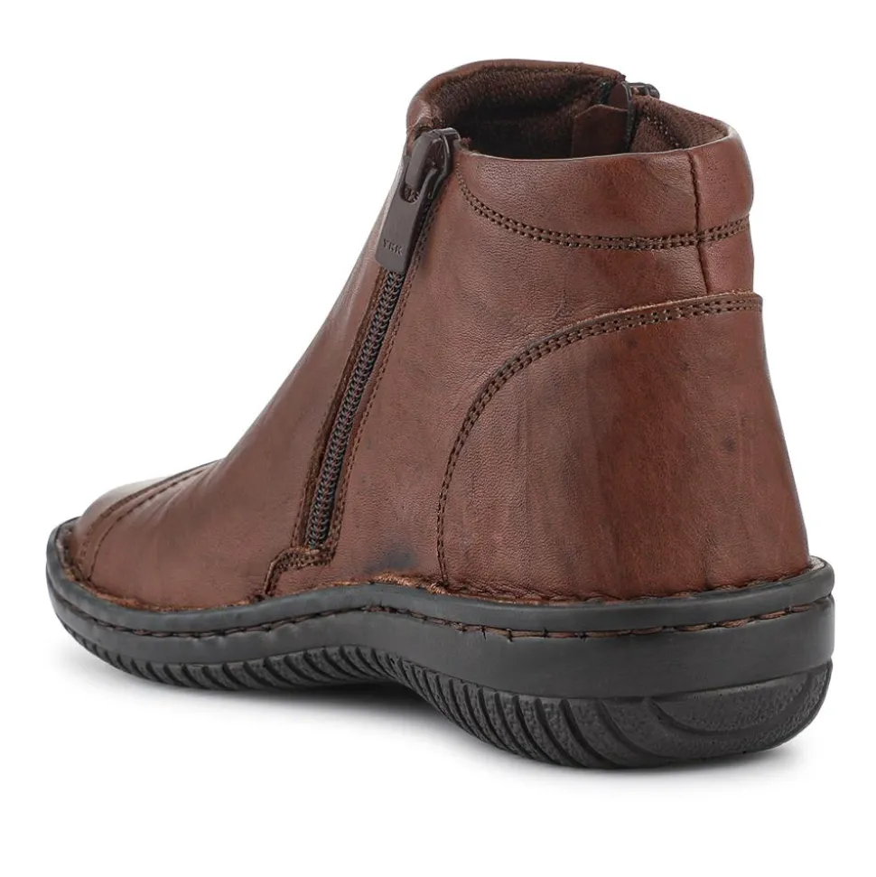 Leather Ankle Boots - Chocolate