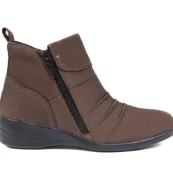 Leather Ankle Boots - Grey