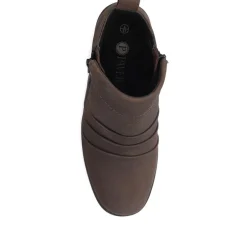 Leather Ankle Boots - Grey