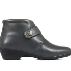 Leather Ankle Boots - Grey