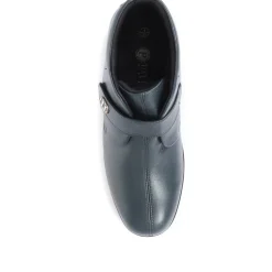 Leather Ankle Boots - Navy