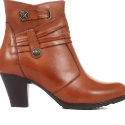 Leather Ankle Boots - Tan