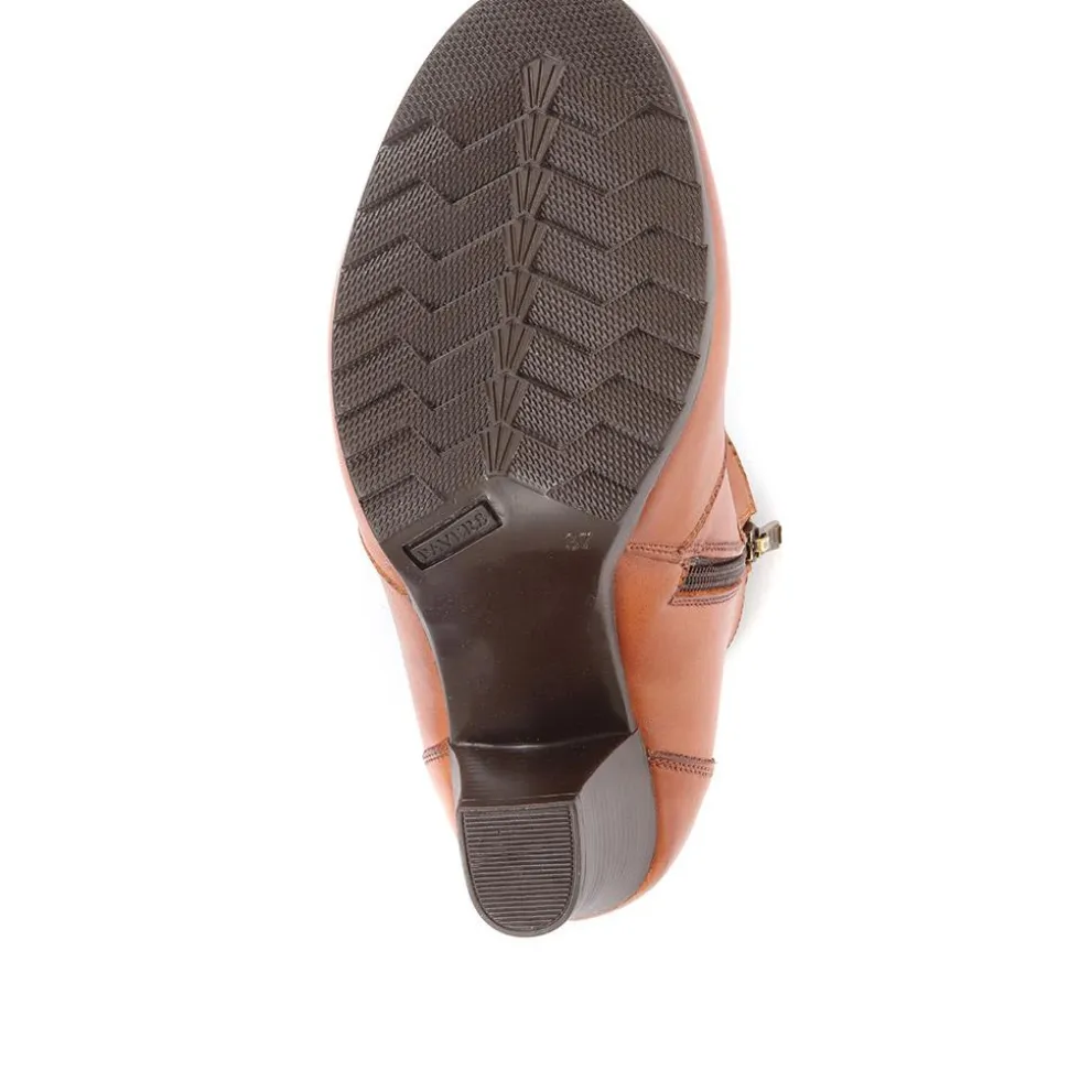 Leather Ankle Boots - Tan