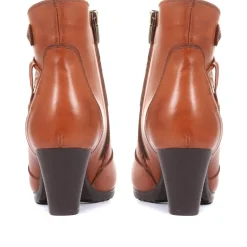 Leather Ankle Boots - Tan