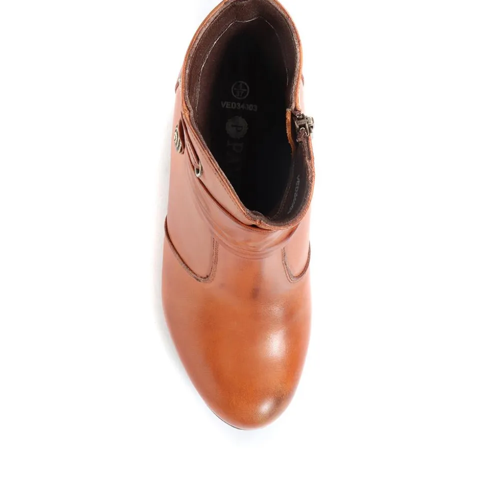 Leather Ankle Boots - Tan