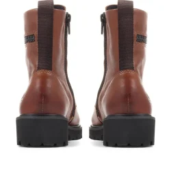 Leather Ankle Boots - Tan