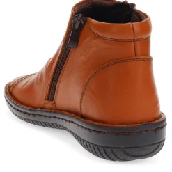 Leather Ankle Boots - Tan