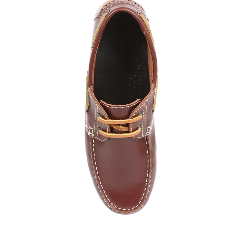 Leather Boat Shoes - Brown