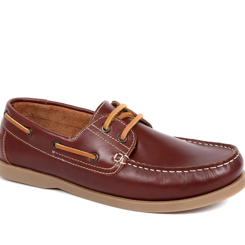 Leather Boat Shoes - Brown