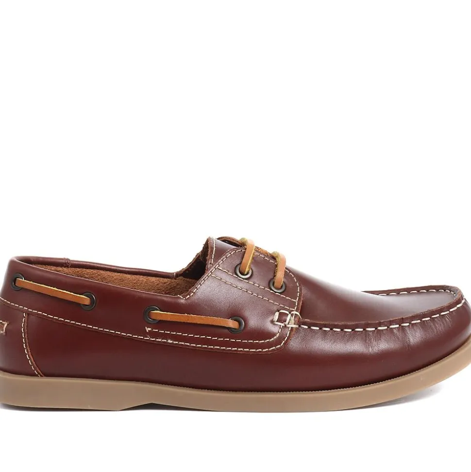 Leather Boat Shoes - Brown